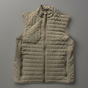 Vivid Golf Lightweight Hybrid Vest 4-way Stretch Thermal Gray Logo Large JBHS